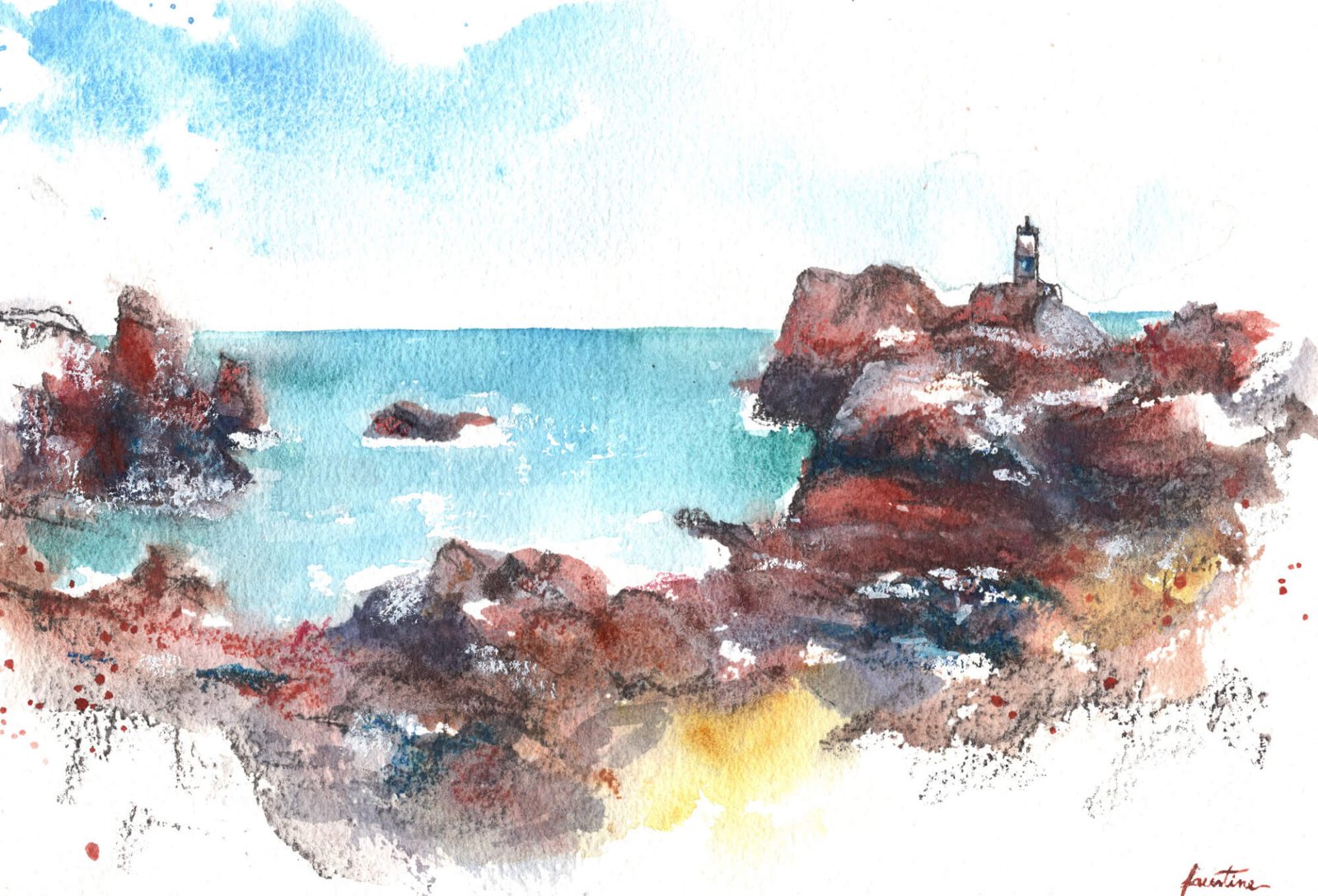 Aquarelle Île de Bréhat