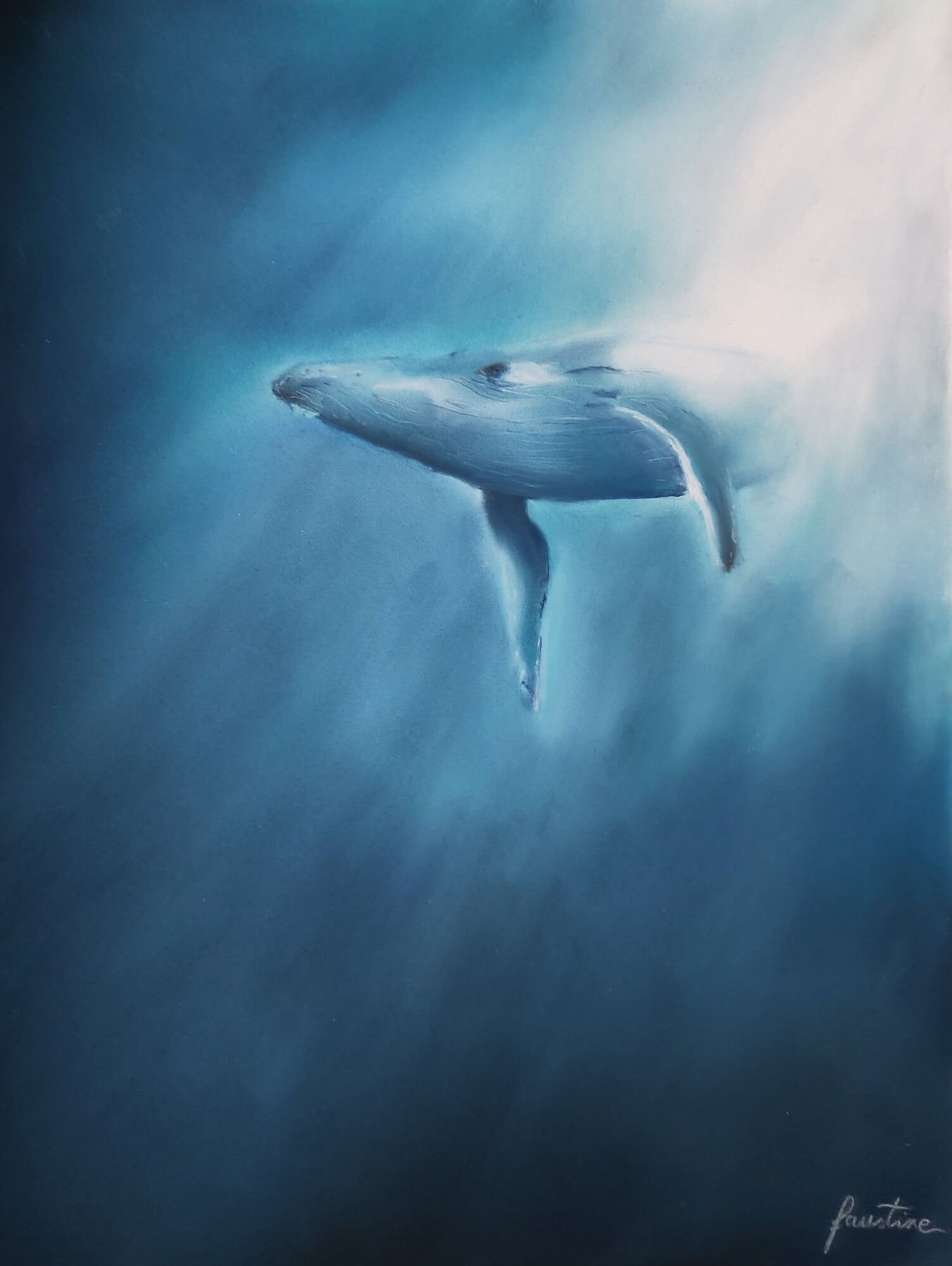 Apparition sous-marine Pastel - 30 x 40 cm 200 €