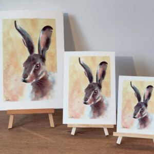 lièvre aquarelle impression
