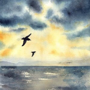 Ciel d'Orage n°2 - Aquarelle - 26 x 36 cm - 160 €