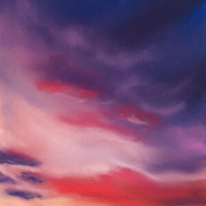 pastel ciel nuages roses