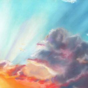 pastel nuages lumière ciel