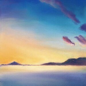 pastel coucher soleil