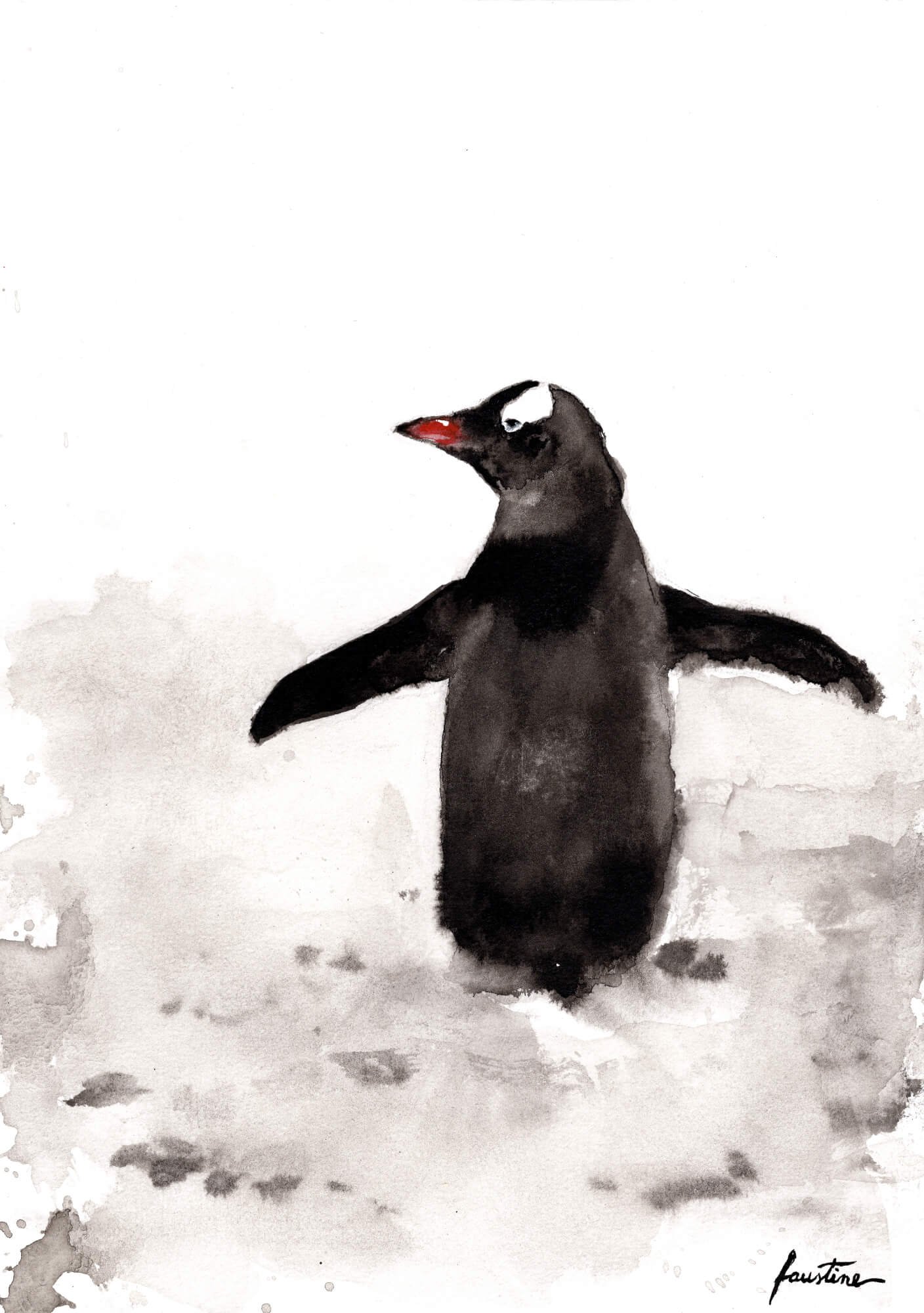 Encre de chine manchot