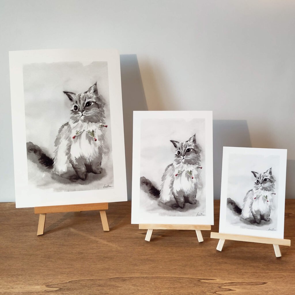 encre chine chat impression