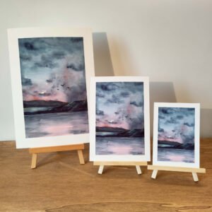 paysage ciel tombée nuit reflet