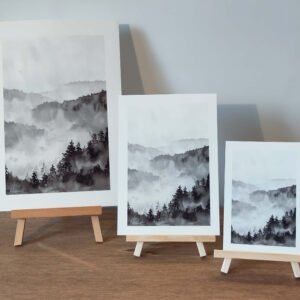 forêt brume encre Chine impression